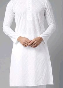 White Kurta And Pyjama