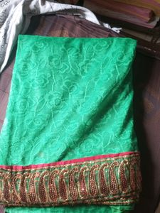 Green Net Sari🥻