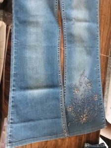 Embroidered Denim Jeans