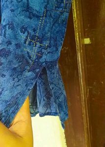 Printed Blue Top