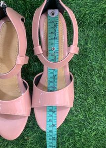Pink Ankle Loop Heels