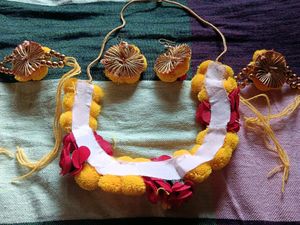 Haldi Jewellery Flower Set