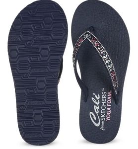 Skechers Cali Yoga Foam Navy Flip Flops