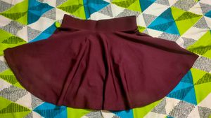 Korean Wine Color Skirt