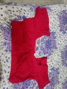 Red Readymade Saree Blouse