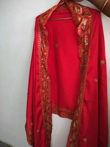 Saree With Duppata And Also Have Unstitched Blouse