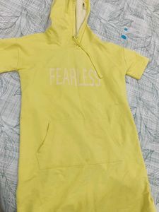 Fearless Yellow Hoodie Dress