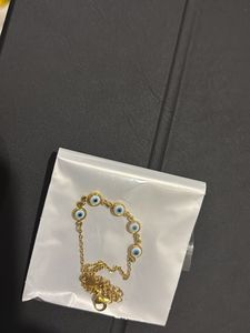 Anti Tarnish Evil Eye Gold Bracelet