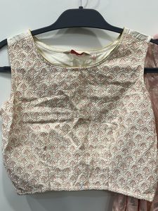 Peach Pink &amp; Gold Lehenga Set