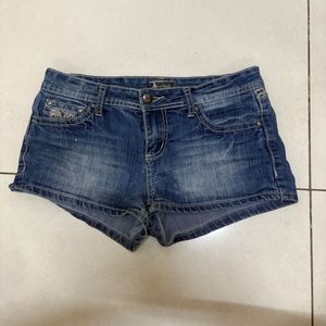 Y2K Embellished Denim Shorts
