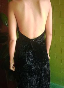 Vintage Velvet Halter Gown