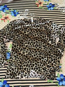 Animal Print Long Sleeve Top