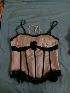Pink & Black Corset Top