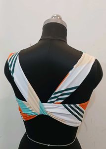 Striped Crop Top..size M