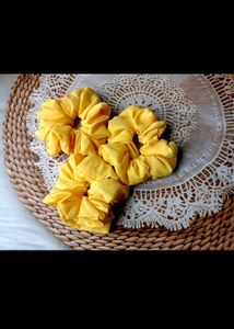 Yellow 💛 Scrunchies 4 Pices
