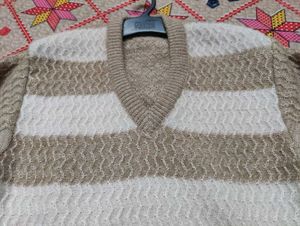 Striped V-Neck Sweater