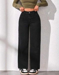 Wide Leg Black Jeans