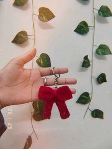 Red Bow cherry Keychain🎀