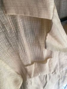 Beige Linen Muslin Top