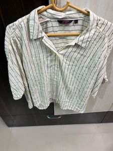 Ginger Brand Striped Cropped Top