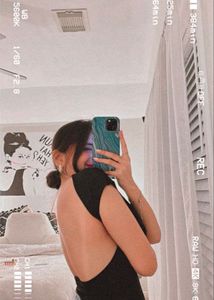 Open Back Black Tie Up Top