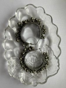 Black Polish Ring Jhumka