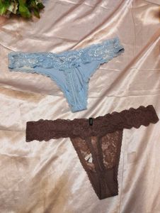 Lace Thong Panties - 2 Pack