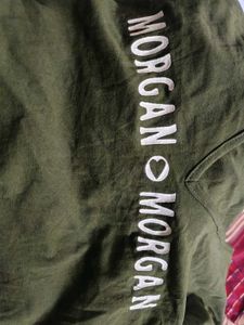 Morgan Olive Green V-Neck Tee