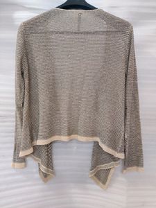 Beige High Low Front Shrug