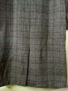 Long Overcoat Checked Pattern