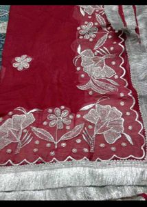 Elegant Embroidered Dress Material