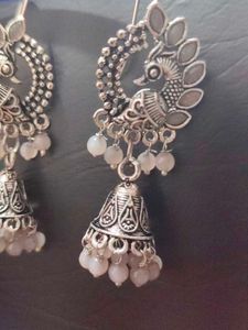 Oxidised Silver Hanging Earrings
