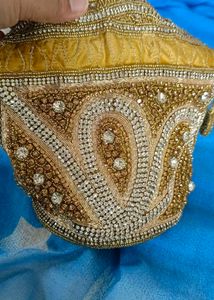 Golden Embellished Potli
