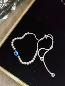 Pure Silver Evil Eye Bracelet -6gm