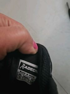 Black trendy sports shoes