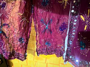 Embroidered Purple Kimono