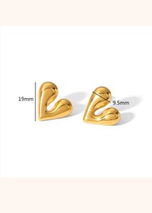 Gold Heart Statement Earrings