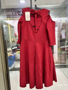 Red Fit &amp; Flare Dress