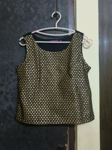 Black Velvet With Gold Worked Top (Never Used)