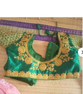 💚Beautiful Embroidery Green Blouse 💚