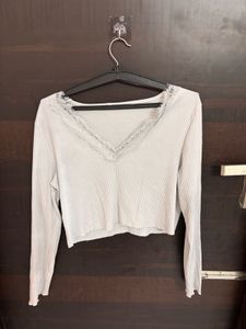 Lace Trim Crop Top