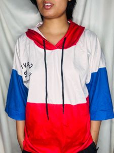Stylish Color Block Hoodie
