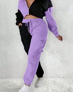 Purple Nd Black Co-ord Set