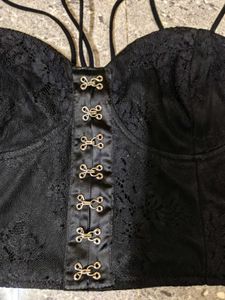 Black Lacey Punk Bralete Top