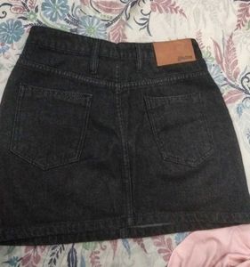 Y2k Black Denim Skirt