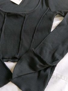 Dramatic Sleeves Crop Top