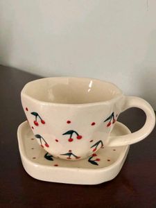 Cute Cherry Mug &amp; Saucer