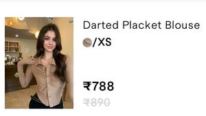 Free gift with Darted Placket Blouse