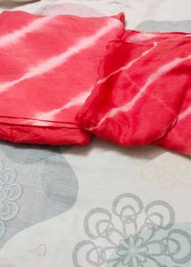 Tie-Dye Dupatta and salwar (dark peach gerua)