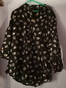 Black Shirt Style Top